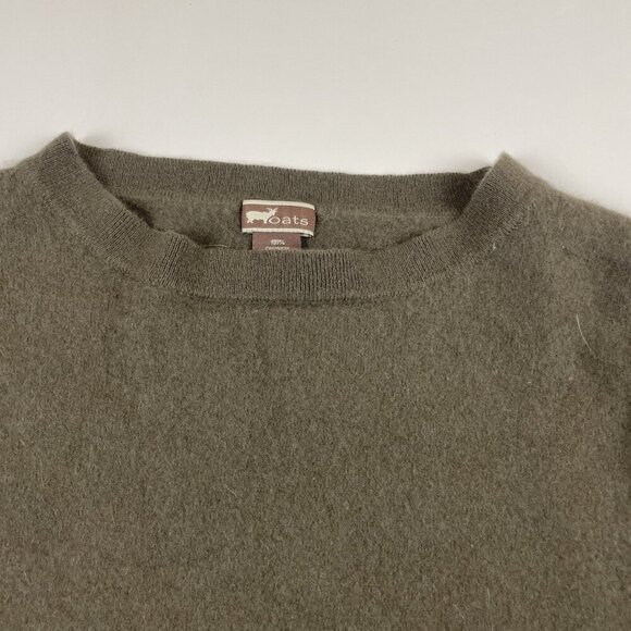 Oats Cashmere Sweater Women’s M Crewneck Pullover Soft Light Crew Neck Green - Picture 7 of 8